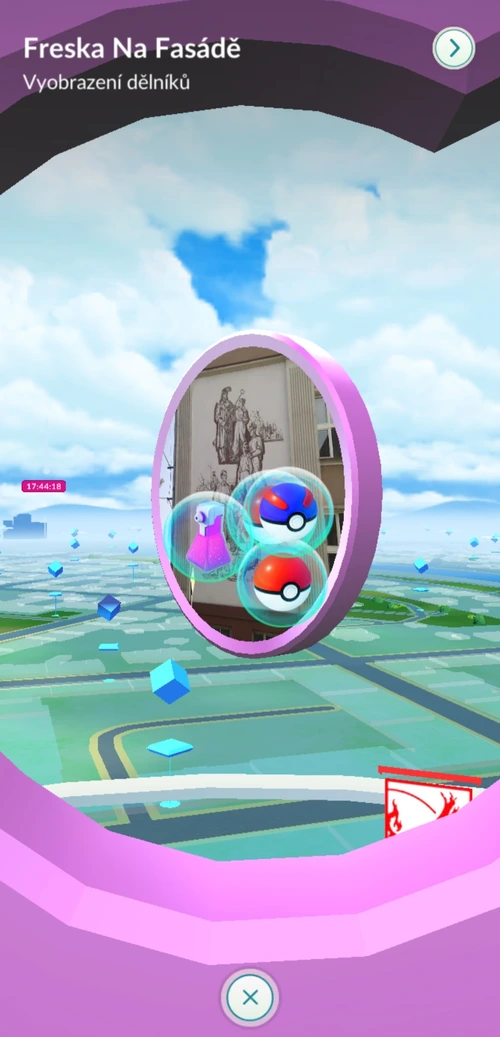 Odměny získané z PokéStopu ve hře Pokémon GO