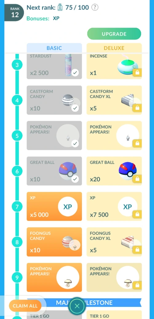Odměny z GO Passu ve hře Pokémon GO