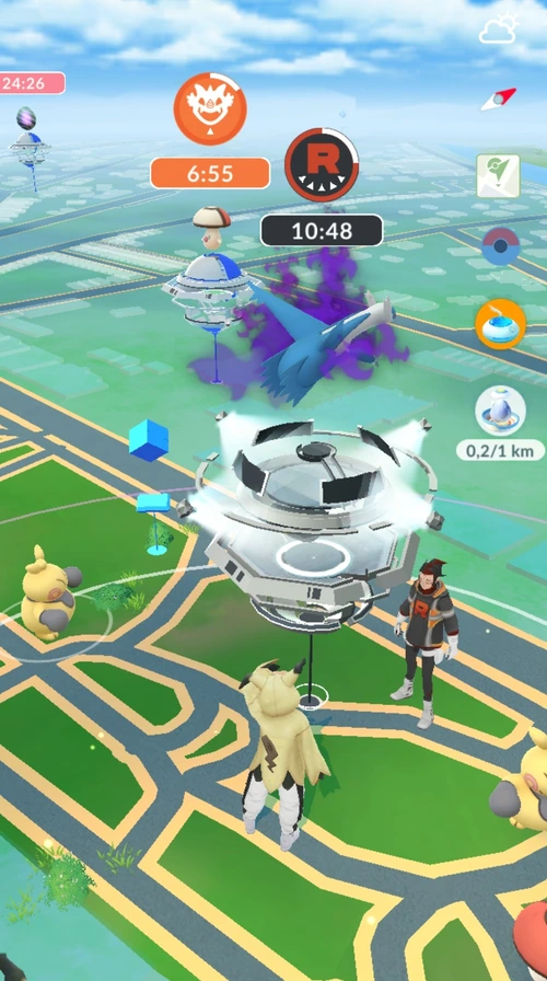 Team GO Rocket u gymu ve hře Pokémon GO